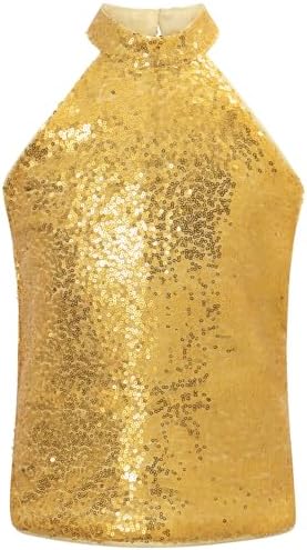 Amazon.com: Noomelfish Girls Camisole Sequin Tank Tops Sparkly